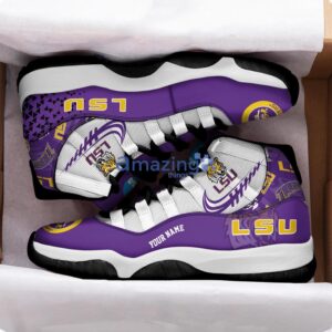 LSU Tigers Air Jordan 11 Sneakers Custom Name Sport Team Shoes For Men And Women Product Photo 2
