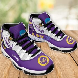 LSU Tigers Air Jordan 11 Sneakers Custom Name Sport Team Shoes For Men And Women Product Photo 3