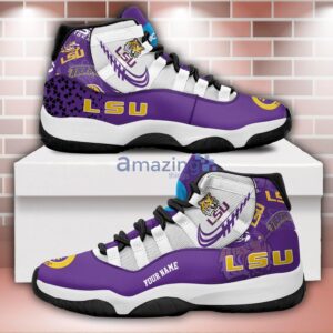LSU Tigers Air Jordan 11 Sneakers Custom Name Sport Team Shoes For Men And Women Product Photo 1