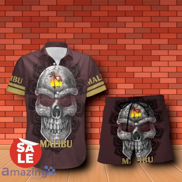 Malibu Rum Sukull Rose 3D Hawaiian Shirt & Shorts For Men Women Product Photo 1