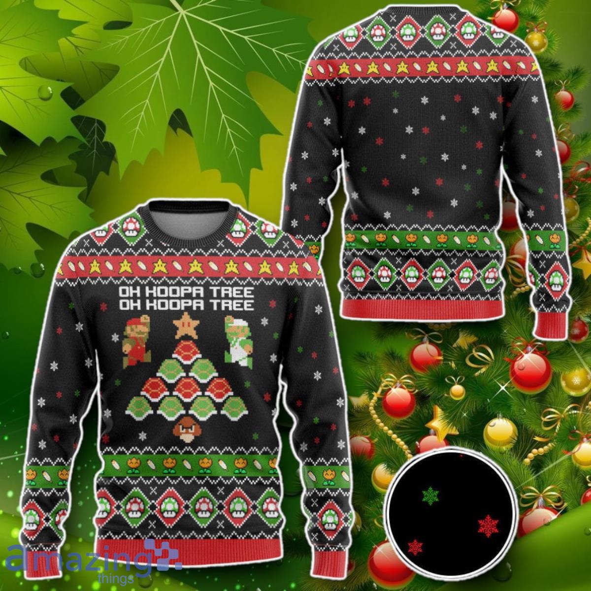Mario Koopa Tree Custom Ugly Christmas Sweater Impressive Gift image Mario Koopa Tree Custom Ugly Christmas Sweater Impressive Gift Product Photo 2
