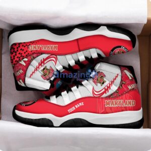 Maryland Terrapins Air Jordan 11 Sneakers Custom Name Sport Team Shoes For Men And Women Product Photo 2