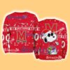 Maryland Terrapins NCAA Snoopy and Woodstock Cute Personalized Number Christmas Ugly Sweater New Gift Limited Edition