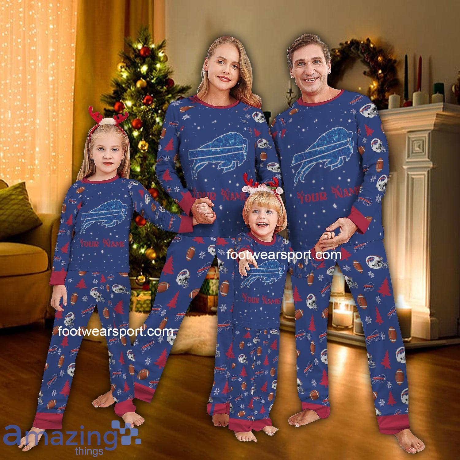 Matching Diamond Logo Buffalo Bill Christmas Pajamas Set Family For Men Women Kids image Matching Diamond Logo Buffalo Bill Christmas Pajamas Set Family For Men Women Kids - Matching Diamond Logo Buffalo Bill Christmas Pajamas Set Family For Men Women Kids