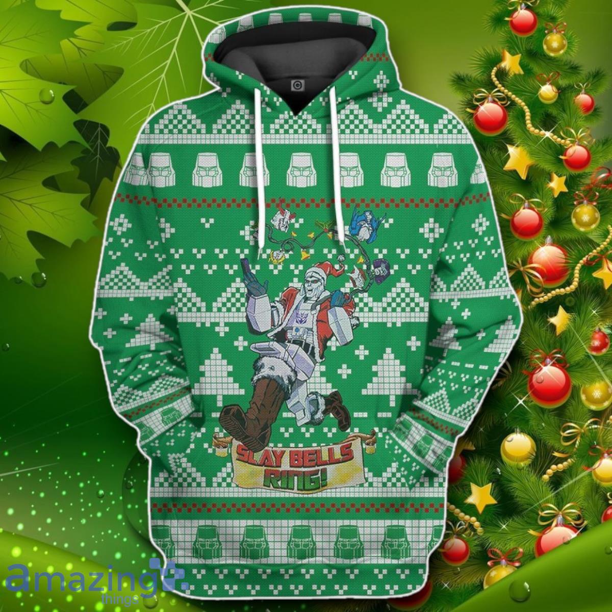 Megatron Ugly Christmas Sweater Custom Tshirt Impressive Gift image Megatron Ugly Christmas Sweater Custom Tshirt Impressive Gift Product Photo 1