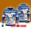 Memphis Tigers NCAA Snoopy Cute Christmas Ugly Sweater 3D Gift For Fans Custom Name
