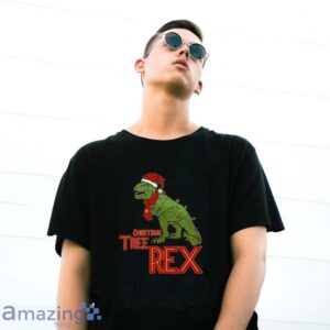 Mens Tree T Rex Christmas Decorations Dinosaur Gift Present Santa T shirt - G500 Gildan T-Shirt