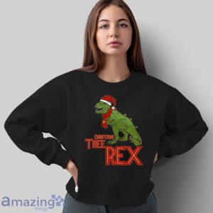 Mens Tree T Rex Christmas Decorations Dinosaur Gift Present Santa T shirt - Sweatshirt
