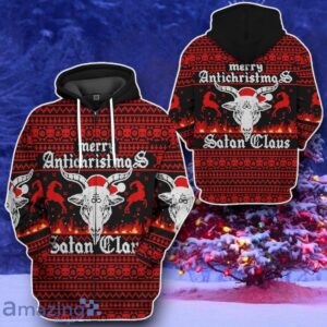 Merry Antichristmas Satan Claus Ugly Xmas Sweater Custom Hoodie Apparel Style Gift Product Photo 2