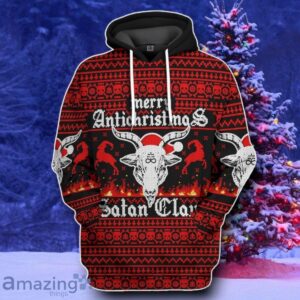 Merry Antichristmas Satan Claus Ugly Xmas Sweater Custom Hoodie Apparel Style Gift Product Photo 1