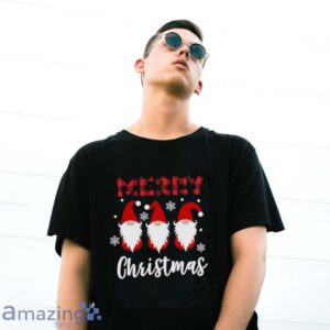 Merry Christmas Santa Claus T-shirt, Buffalo Plaid Merry Christmas Shirts - G500 Gildan T-Shirt