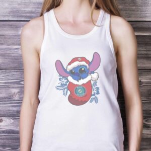 Miami Dolphins Christmas Stitch In The Sock Funny Christmas NFL T-Shirt - White Ladies Tank Top