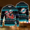 Miami Dolphins Santa Claus Dabbing Funny Ugly Christmas Sweater For Men And Women
