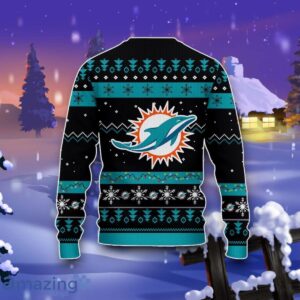 Miami Dolphins Santa Claus Ugly Christmas 3D Sweater Impressive Gift Product Photo 3