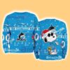 Miami Marlins MLB Snoopy and Woodstock Cute Personalized Number Christmas Ugly Sweater New Gift Limited Edition