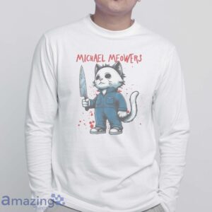 MICHAEL MEOWERS SWEATSHIRT Funny Cat Sweatshirt image MICHAEL MEOWERS SWEATSHIRT - Funny Cat Sweatshirt - White Sweatshirt