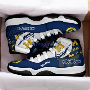 Michigan Wolverines Air Jordan 11 Sneakers Custom Name Sport Team Shoes For Men And Women Product Photo 2