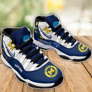 Michigan Wolverines Air Jordan 11 Sneakers Custom Name Sport Team Shoes For Men And Women Product Photo 3