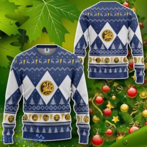 Mighty Morphin Blue Ranger Christmas Custom Ugly Sweater Impressive Gift Product Photo 2