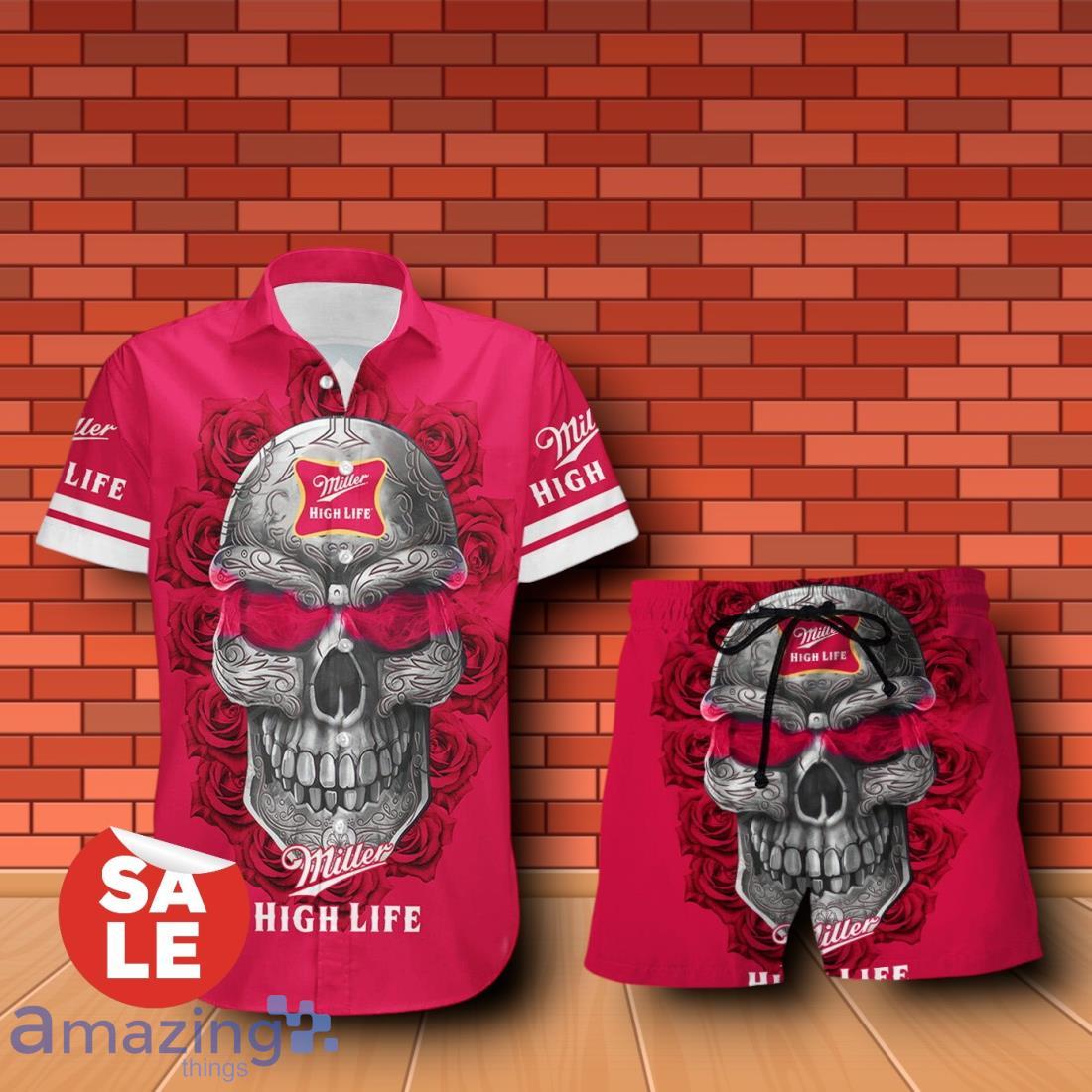 Miller High Life Sukull Rose 3D Hawaiian Shirt & Shorts For Men Women image Miller High Life Sukull Rose 3D Hawaiian Shirt & Shorts For Men Women Product Photo 1