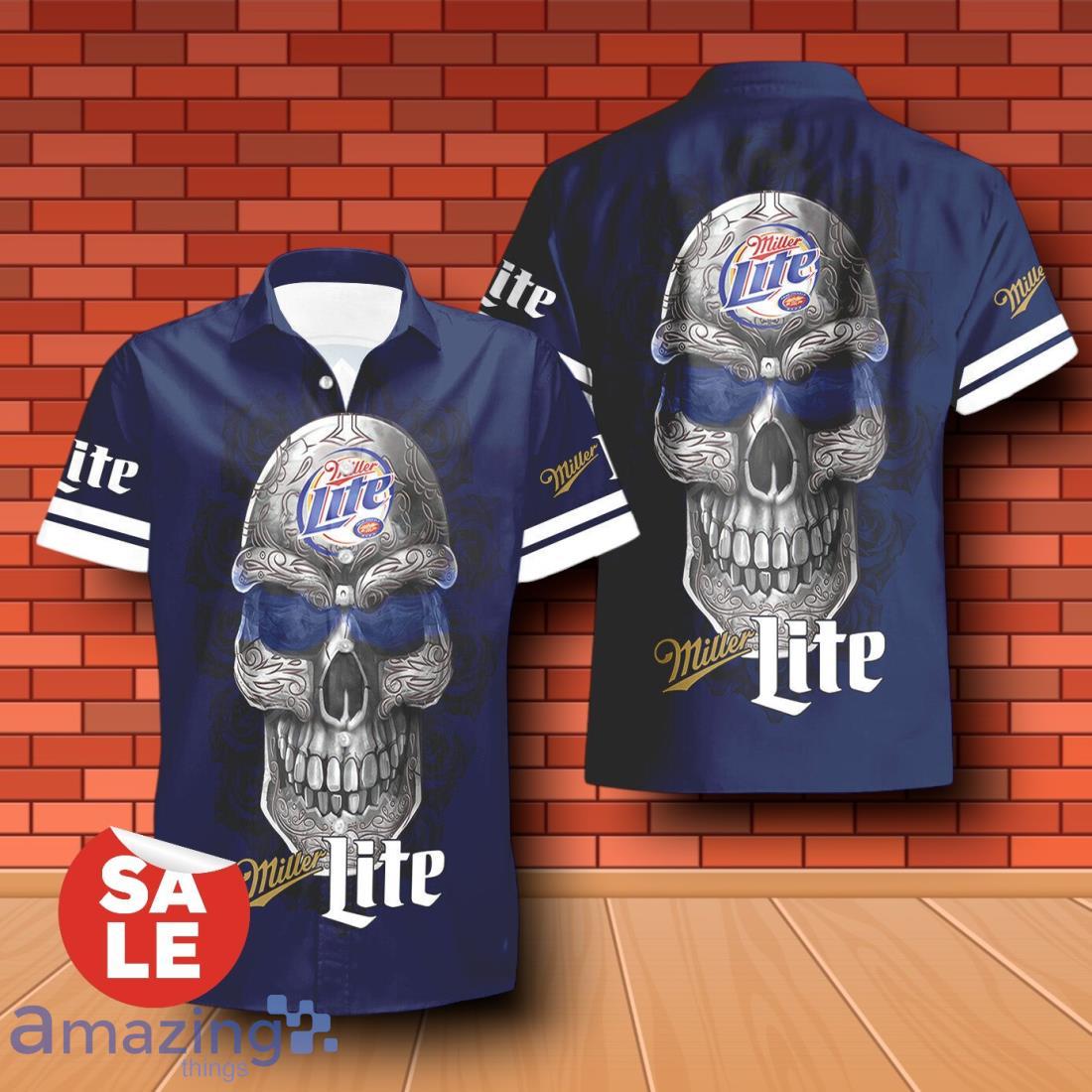 Miller Lite Sukull Rose 3D Hawaiian Shirt & Shorts For Men Women image Miller Lite Sukull Rose 3D Hawaiian Shirt & Shorts For Men Women Product Photo 2