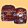 Minnesota Golden Gophers NCAA Snoopy and Woodstock Cute Personalized Number Christmas Ugly Sweater New Gift Limited Edition
