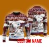 Minnesota Golden Gophers NCAA Snoopy Cute Christmas Ugly Sweater 3D Gift For Fans Custom Name
