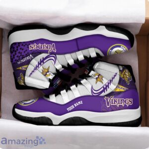 Minnesota Vikings Air Jordan 11 Sneakers Custom Name Sport Team Shoes For Men And Women Product Photo 2