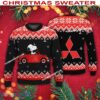 Mitsubishi Car Racing Snoopy Driving A Car Xmas 3D Sweater For Men Women
