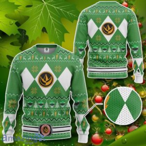 MMPR Green Ranger Christmas Custom Ugly Sweater Impressive Gift image MMPR Green Ranger Christmas Custom Ugly Sweater Impressive Gift Product Photo 2