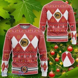 MMPR Red Ranger Christmas Custom Ugly Sweater Impressive Gift Product Photo 2