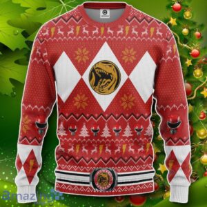 MMPR Red Ranger Christmas Custom Ugly Sweater Impressive Gift Product Photo 1