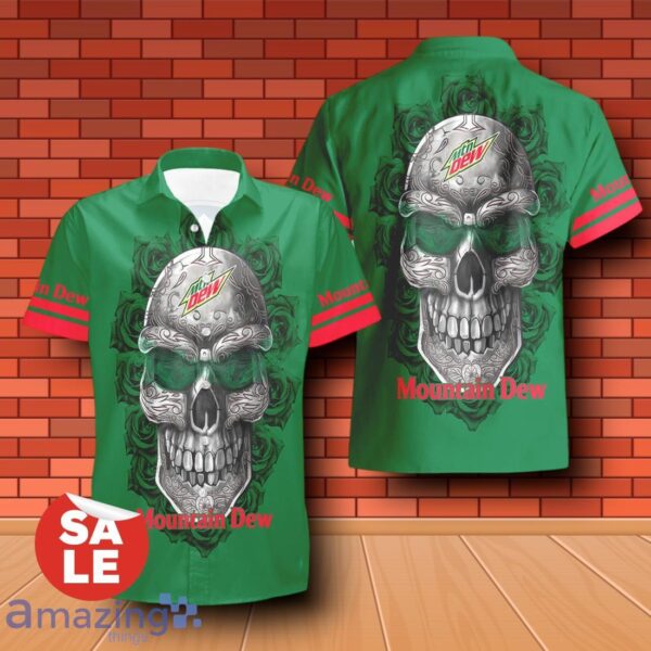 Mountain Dew Sukull Rose 3D Hawaiian Shirt & Shorts For Men Women Product Photo 2