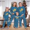 Movie Gold Logo Detroit Lion Family Pajamas Set Christmas For Men Women Kids