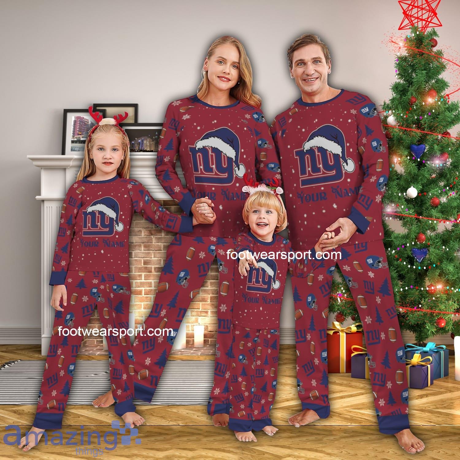 Nap Santa Hat Logo New York Giant Christmas Pajamas Set Family For Adults image Nap Santa Hat Logo New York Giant Christmas Pajamas Set Family For Adults - Nap Santa Hat Logo New York Giant Christmas Pajamas Set Family For Adults