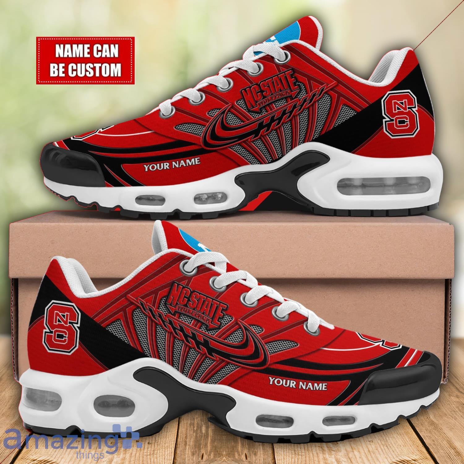 NC State Wolfpack TN Shoes Air Cushion Sports Shoes Custom Name Gift Ideas image NC State Wolfpack TN Shoes Air Cushion Sports Shoes Custom Name Gift Ideas Product Photo 1
