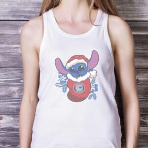 New England Patriots Christmas Stitch In The Sock Funny Christmas NFL T-Shirt - White Ladies Tank Top