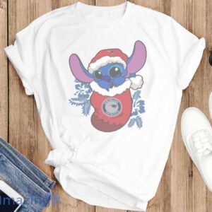 New England Patriots Christmas Stitch In The Sock Funny Christmas NFL T-Shirt - T-SHIRT FLAT