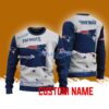 New England Patriots NFL Custom Name Christmas Ugly Sweater 3D For Men Women