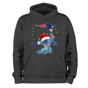 New England Patriots NFL Stitch Merry Christmas T Shirt Product Photo 1