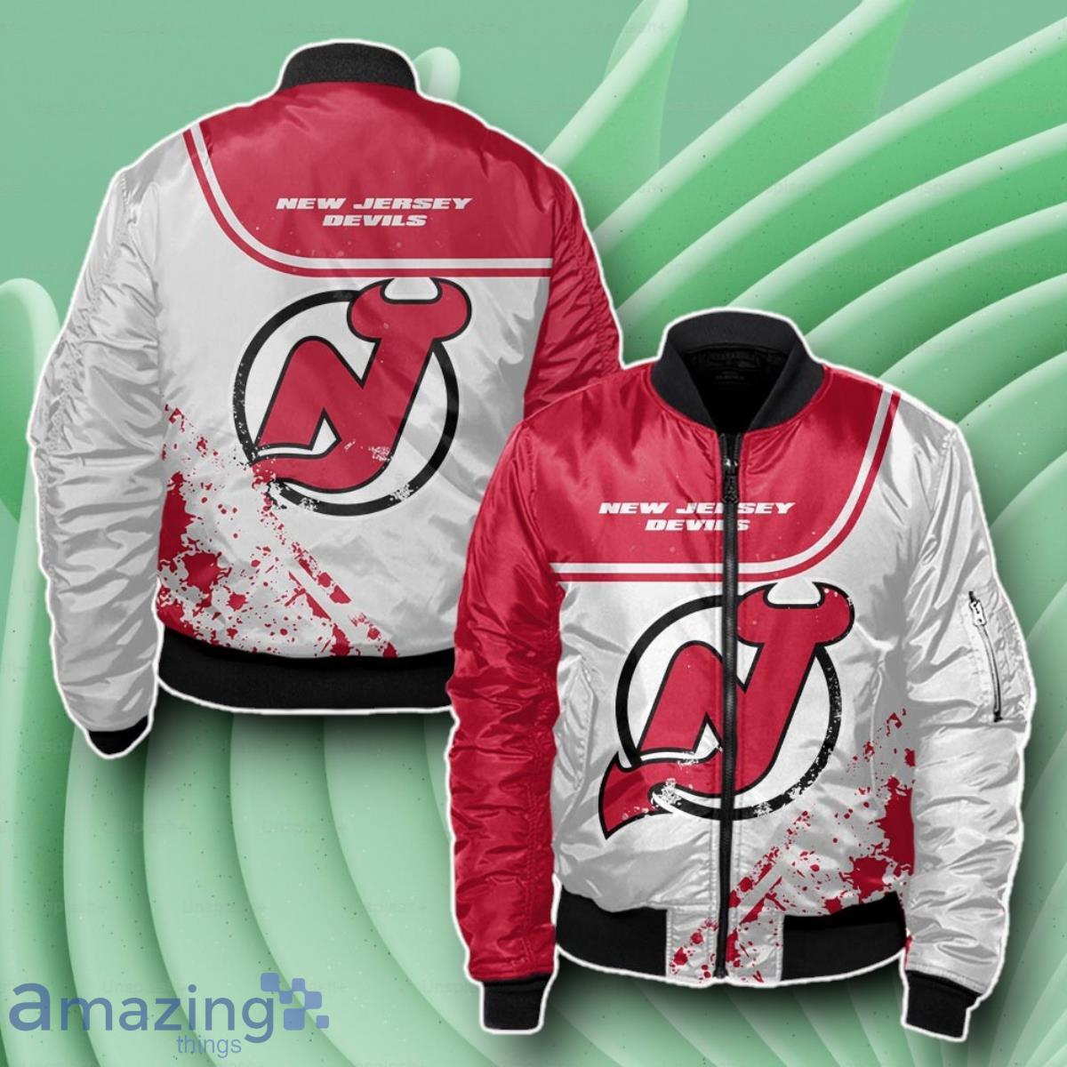 New Jersey Devils Bomber 3D Beautiful Gift For Everyone image New Jersey Devils Bomber 3D Beautiful Gift For Everyone Product Photo 1