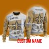 New Orleans Saints NFL Custom Name Christmas Ugly Sweater 3D For Men Women