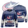 New Season Columbus Blue Jackets Logo Holly Ugly Xmas Sweater AOP For Men Women