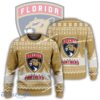 New Season Florida Panthers Logo Turtleneck Ugly Christmas Sweater AOP Gift For Adult