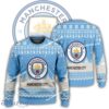 New Season Manchester City Logo Tradition Ugly Christmas 3D Sweater For Men Women