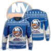New Season New York Islanders Logo Crochet Ugly Xmas Sweater For Men Women