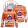 New Season New York Mets Logo Handmade Ugly Christmas Sweater For Men Women