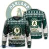 New Season Oakland Athletics Logo Casual Ugly Christmas 3D Sweater Gift For Adult