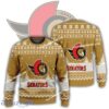 New Season Ottawa Senators Logo Outwear Ugly Christmas Sweater AOP Gift Holidays