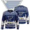 New Season St. Louis Blues Logo Mittens Knitted Christmas Sweater For Men Women